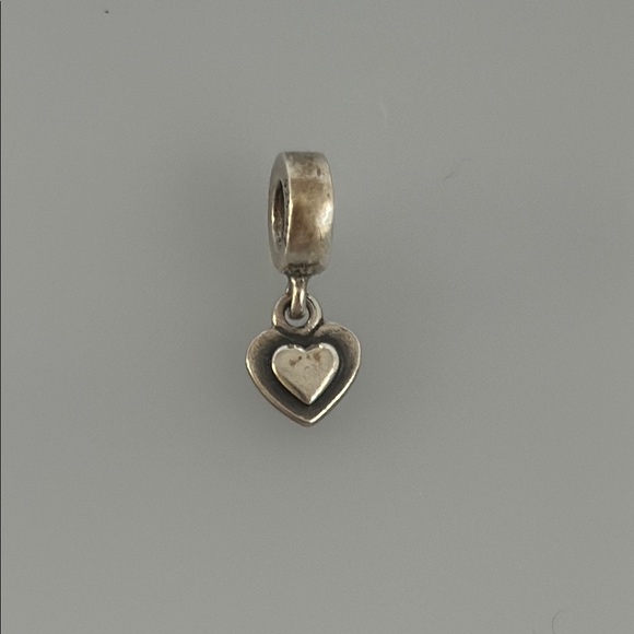 Pandora Silver Heart Bracelet Charm - Picture 1 of 3